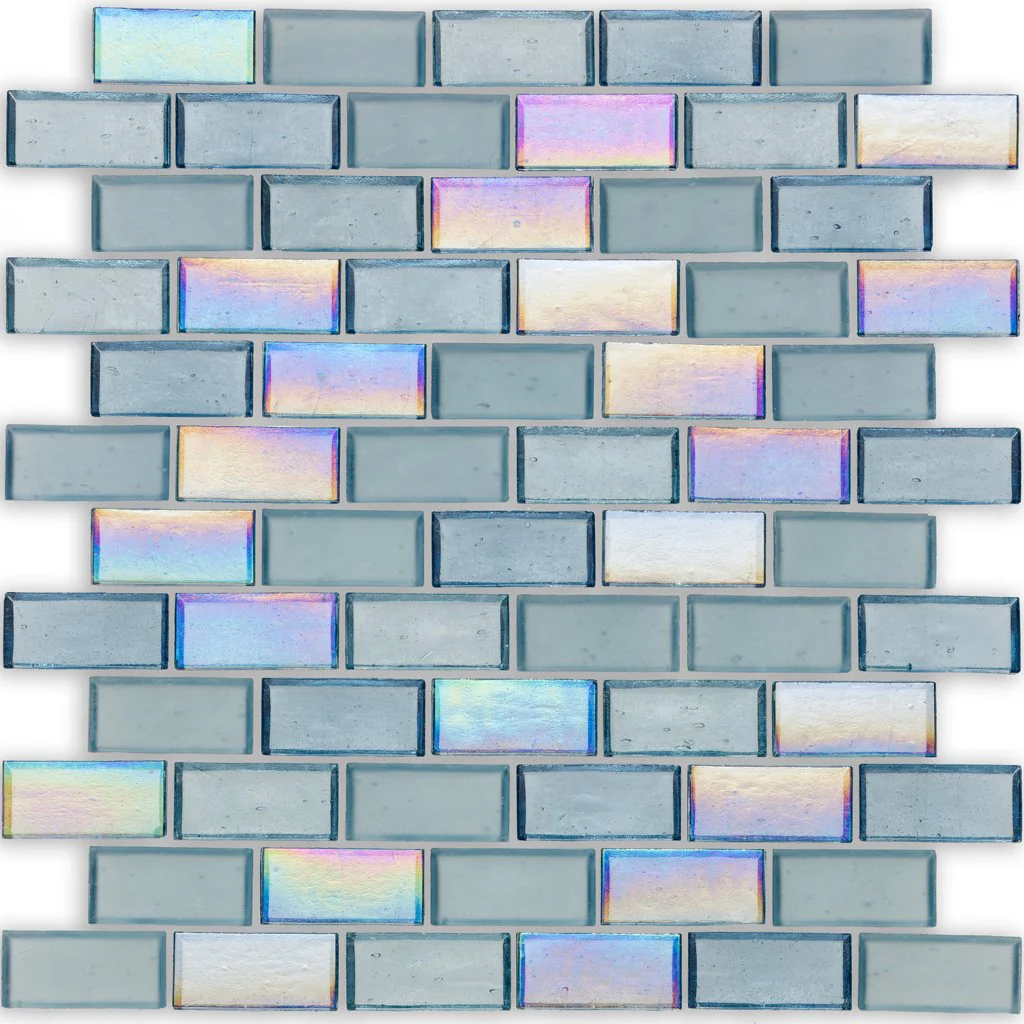Shark, 1" x 2" Staggered - Glass Tile