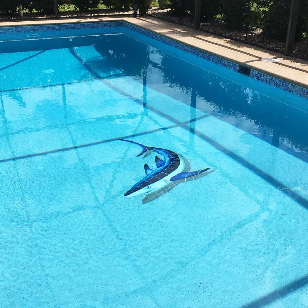 Shark, CC  w/Shadow - Pool Mosaic - Image 4