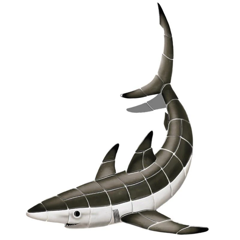 Shark - Grey - Pool Mosaic