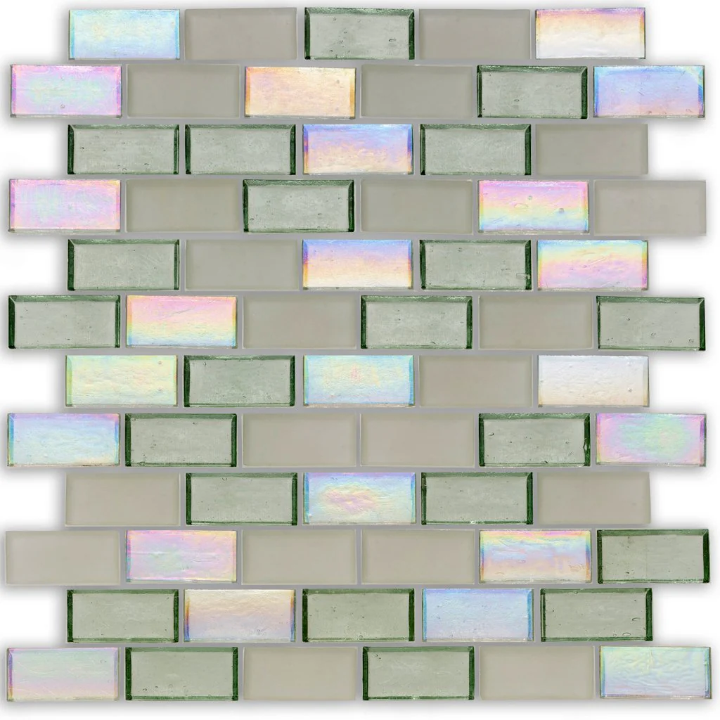Shell, 1" x 2" Staggered - Glass Tile