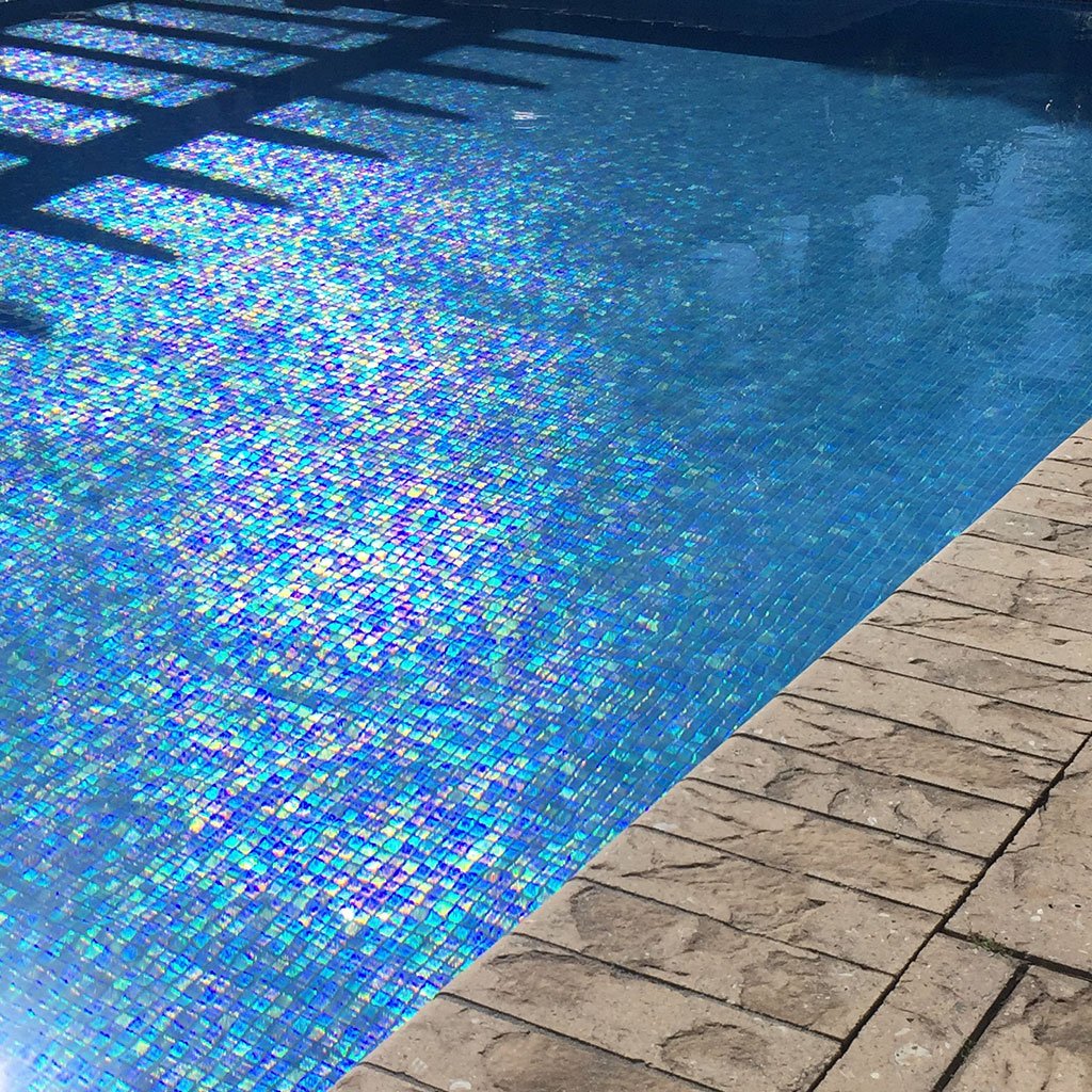 Shell Azure 552, 1" x 1" - Glass Tile - Image 2