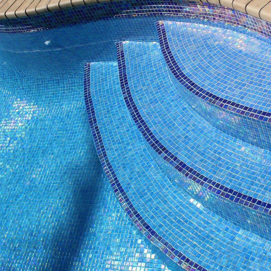 Shell Azure 552, 1" x 1" - Glass Tile - Image 4