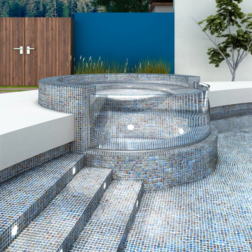 Shell Deep 556, 1" x 1" - Glass Tile - Image 4