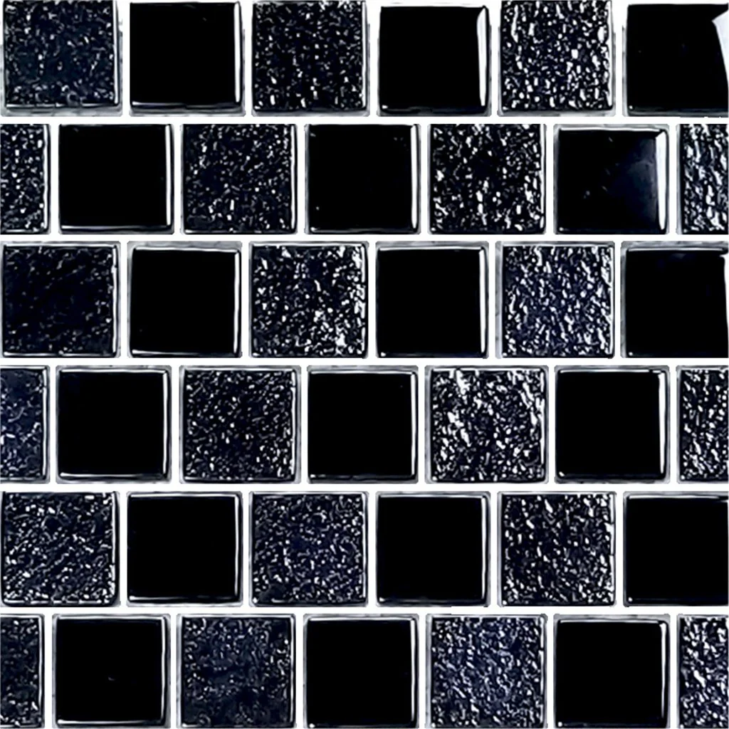 Signature Black, 1" x 1" - Glass Tile