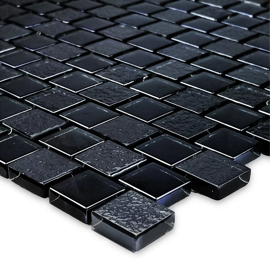 Signature Black, 1" x 1" - Glass Tile - Image 4
