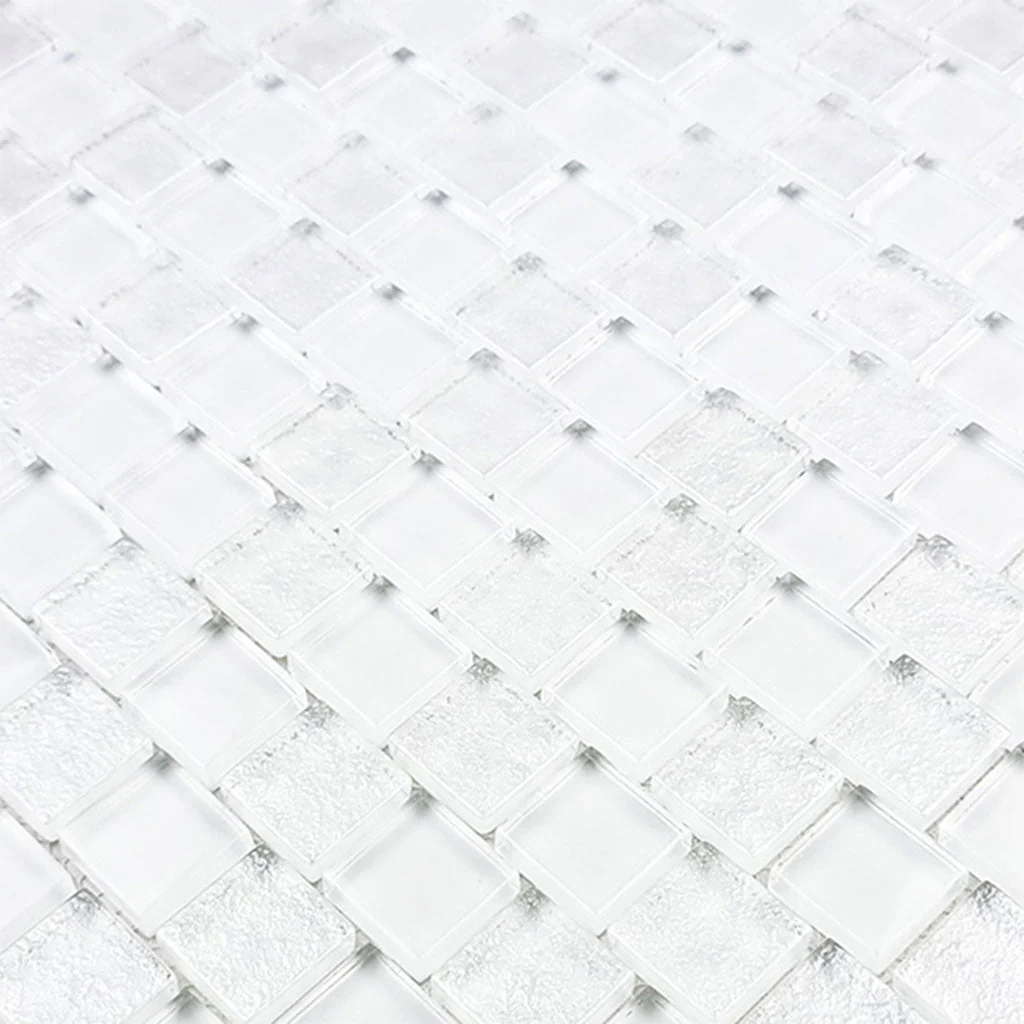 Signature Bright White, 1" x 1" - Glass Tile - Image 2
