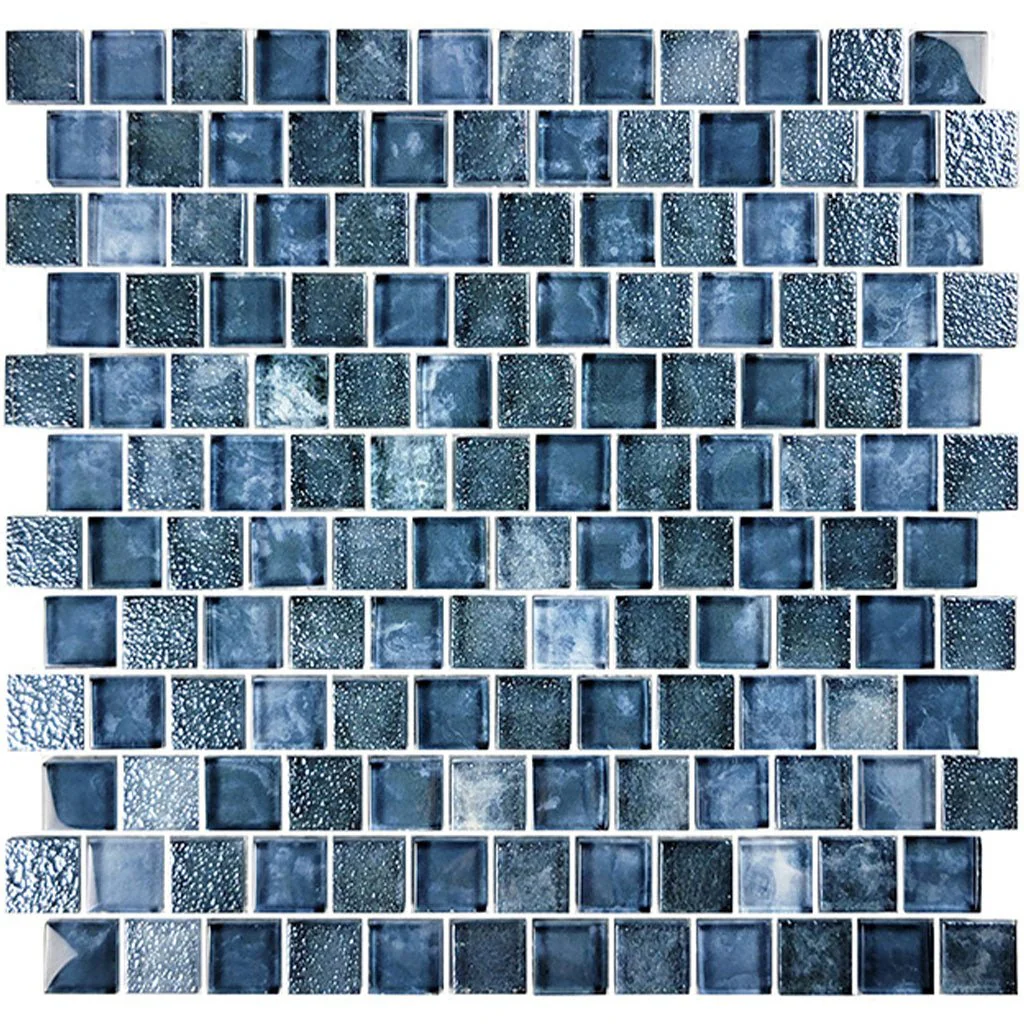 Signature Gunmetal Blue, 1" x 1" - Glass Tile