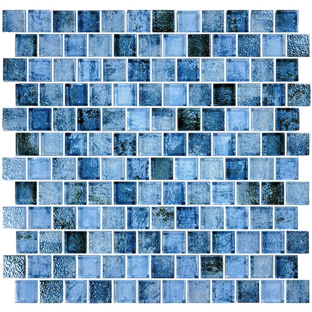 Signature Shadow Blue, 1" x 1" - Glass Tile