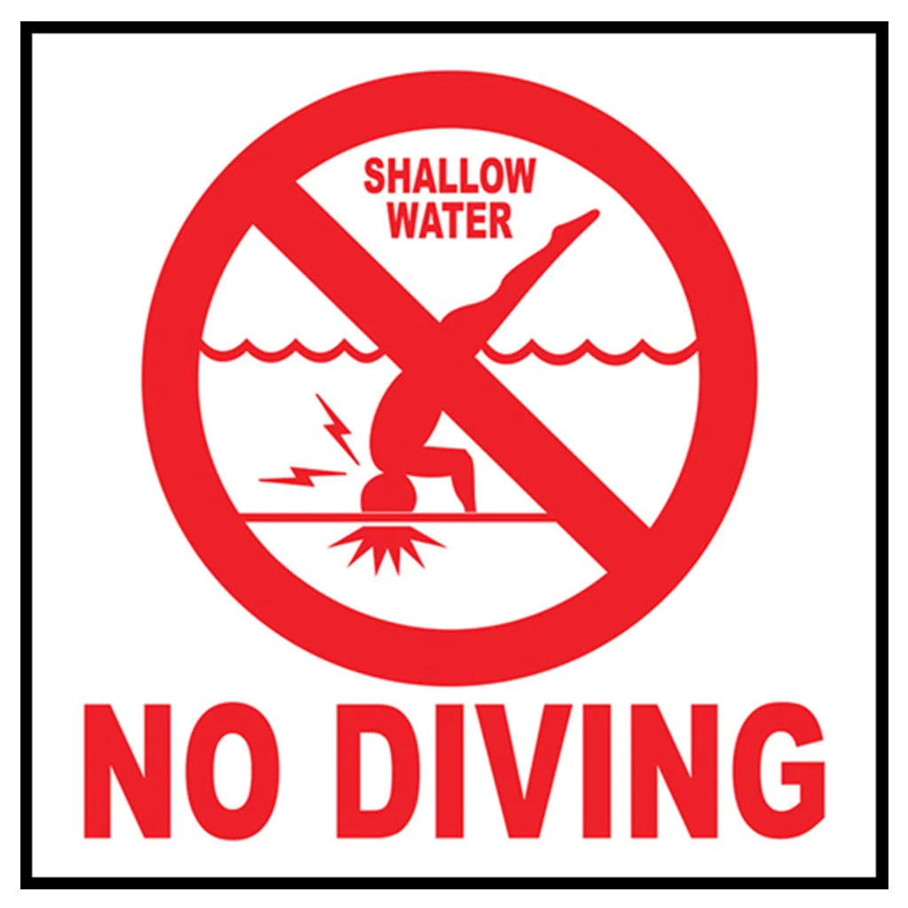 Single 6" x 6" Message Markers - Safety Markers for Pools - Image 2