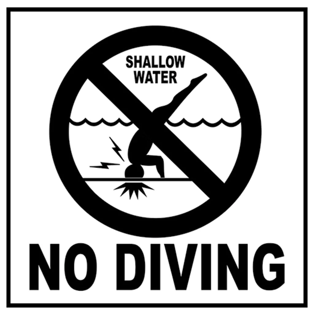 Single 6" x 6" Message Markers - Safety Markers for Pools - Image 3