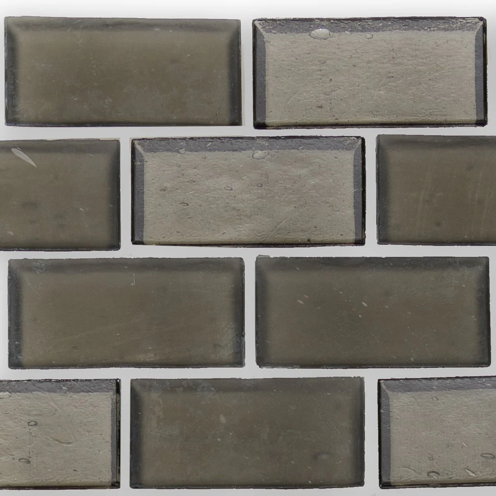 Smoke, 1" x 2" Staggered - Glass Tile - Image 3