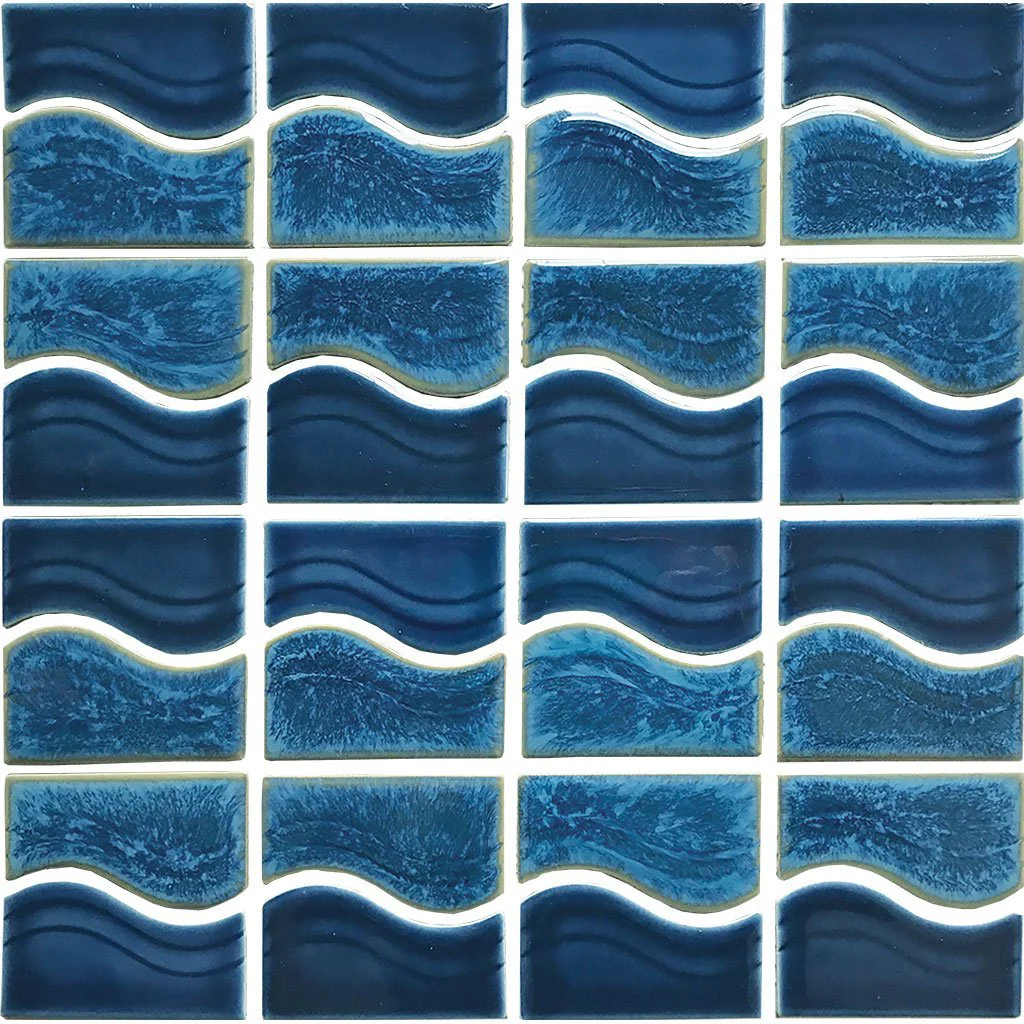 Smoke Blue, Mosaic - Porcelain Pool Tile