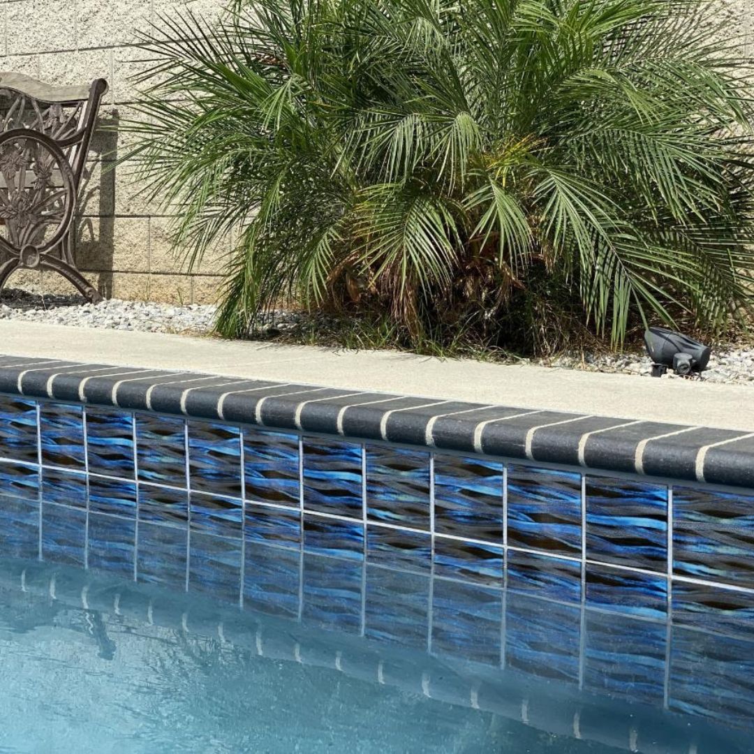 Smoky Blue, 6" x 6" - Porcelain Pool Tile - Image 2