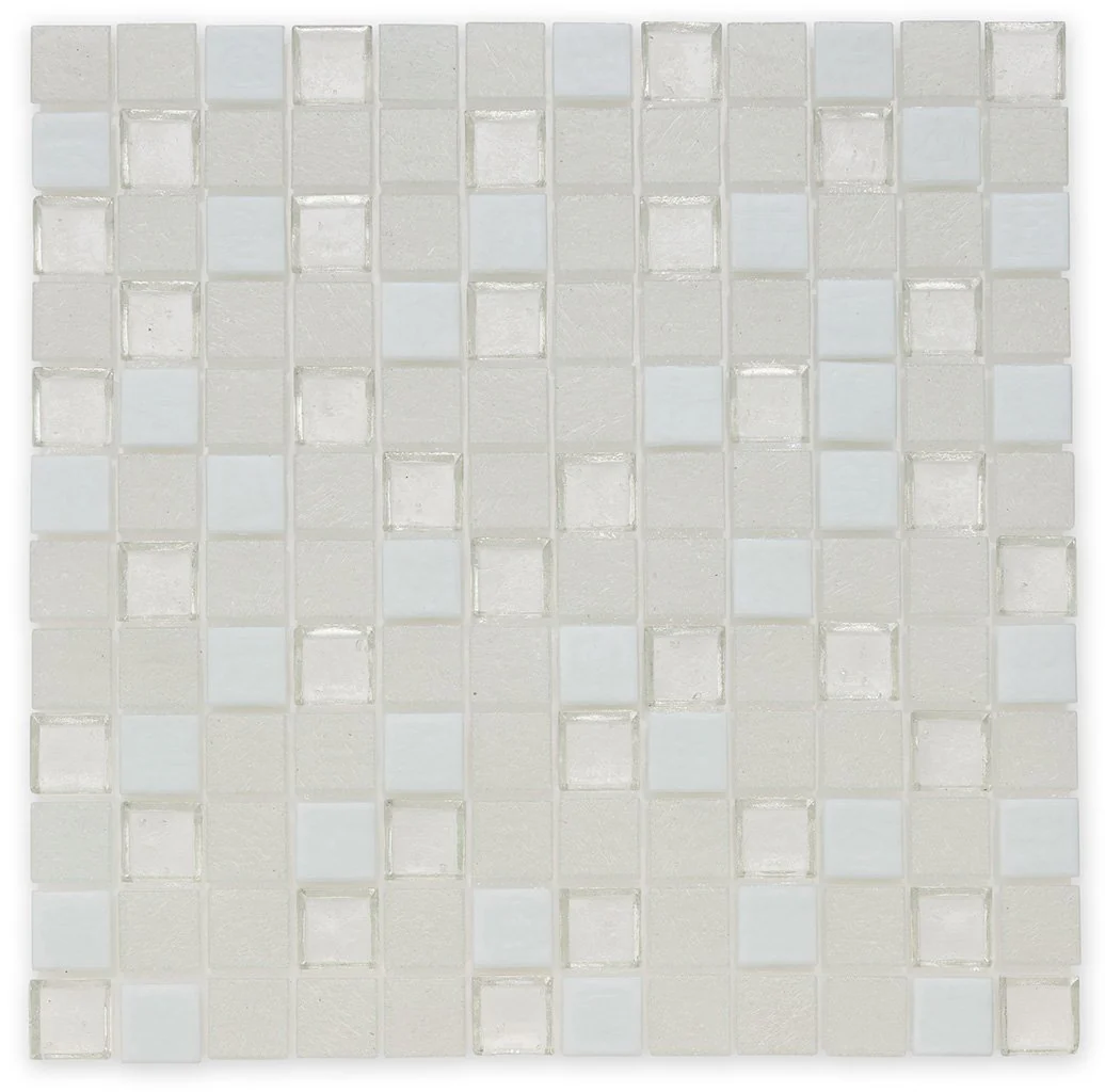 Snowfall, 1" x 1" - Glass Tile