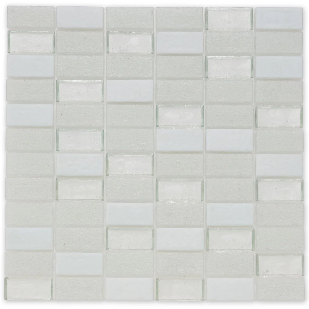 Snowfall, 1" x 2" Stacked - Glass Tile