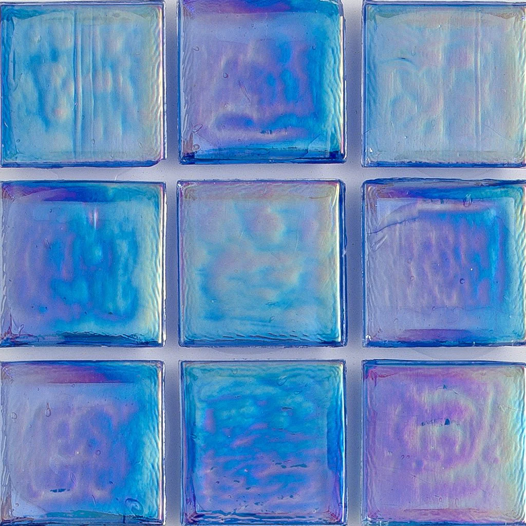 Sodalite Iridescent, 1" x 1" - Glass Tile