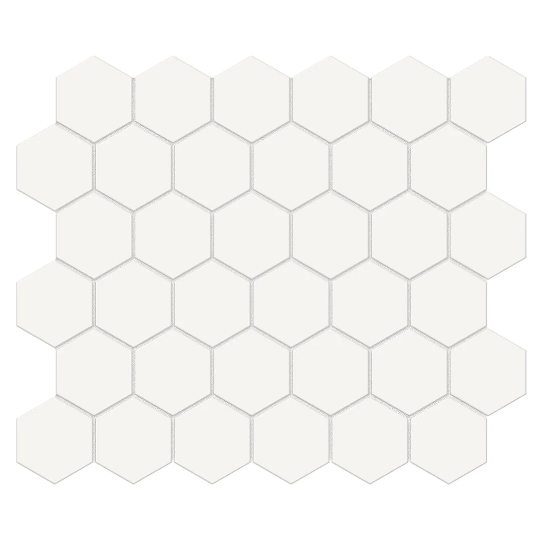 Soho Canvas White, 2" Hexagon - Ceramic Tile