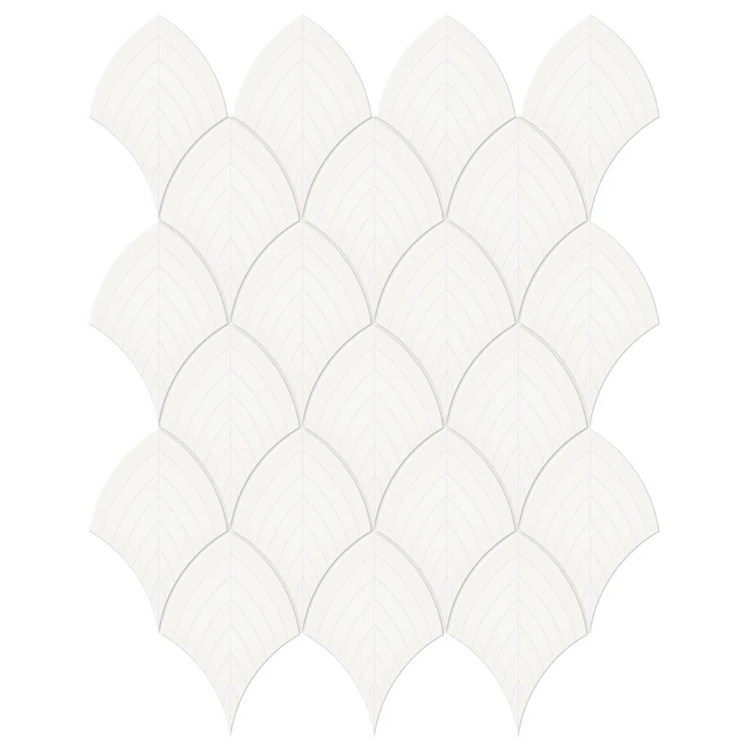 Soho Canvas White, Scallop - Ceramic Tile