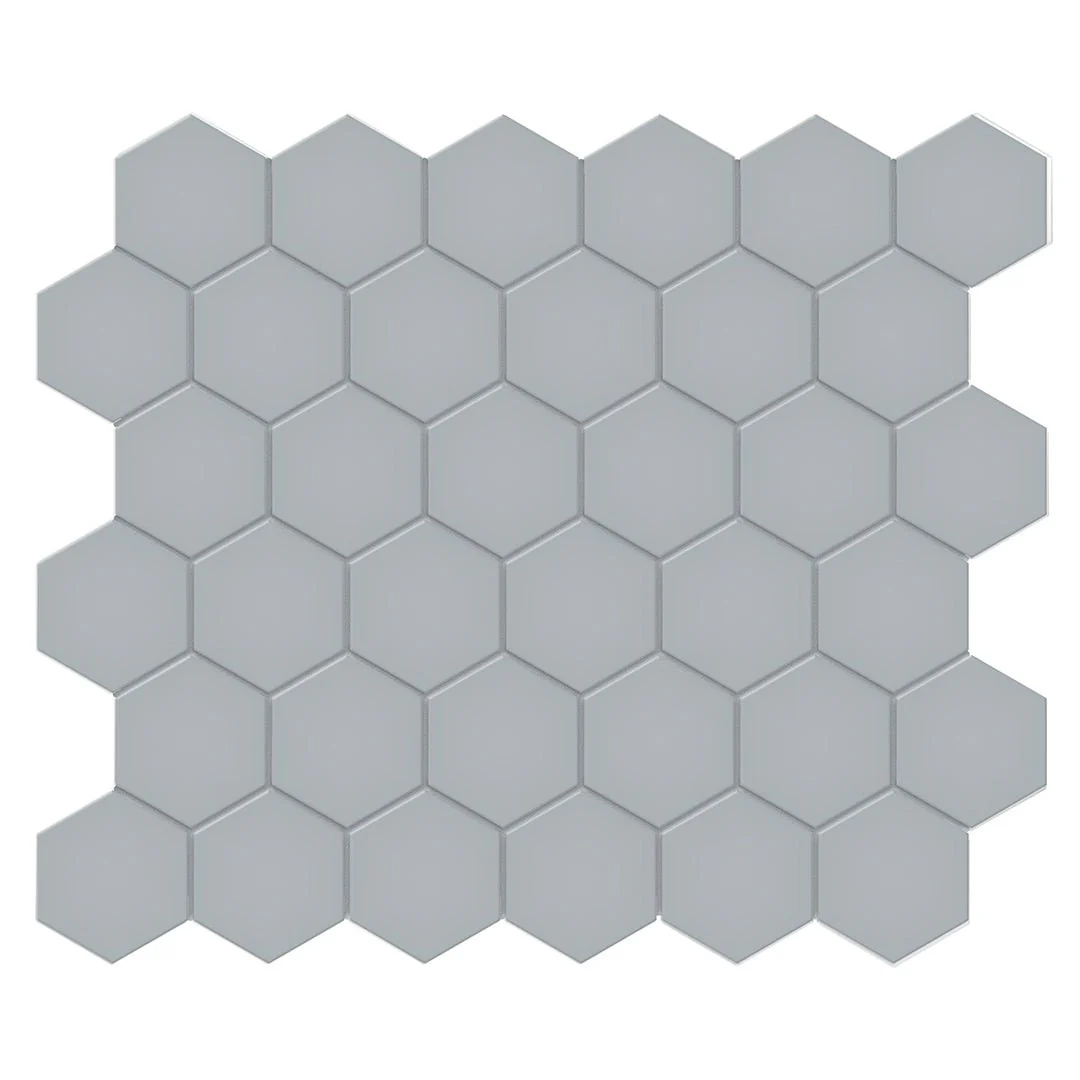 Soho Cloud Blue, 2" Hexagon - Ceramic Tile