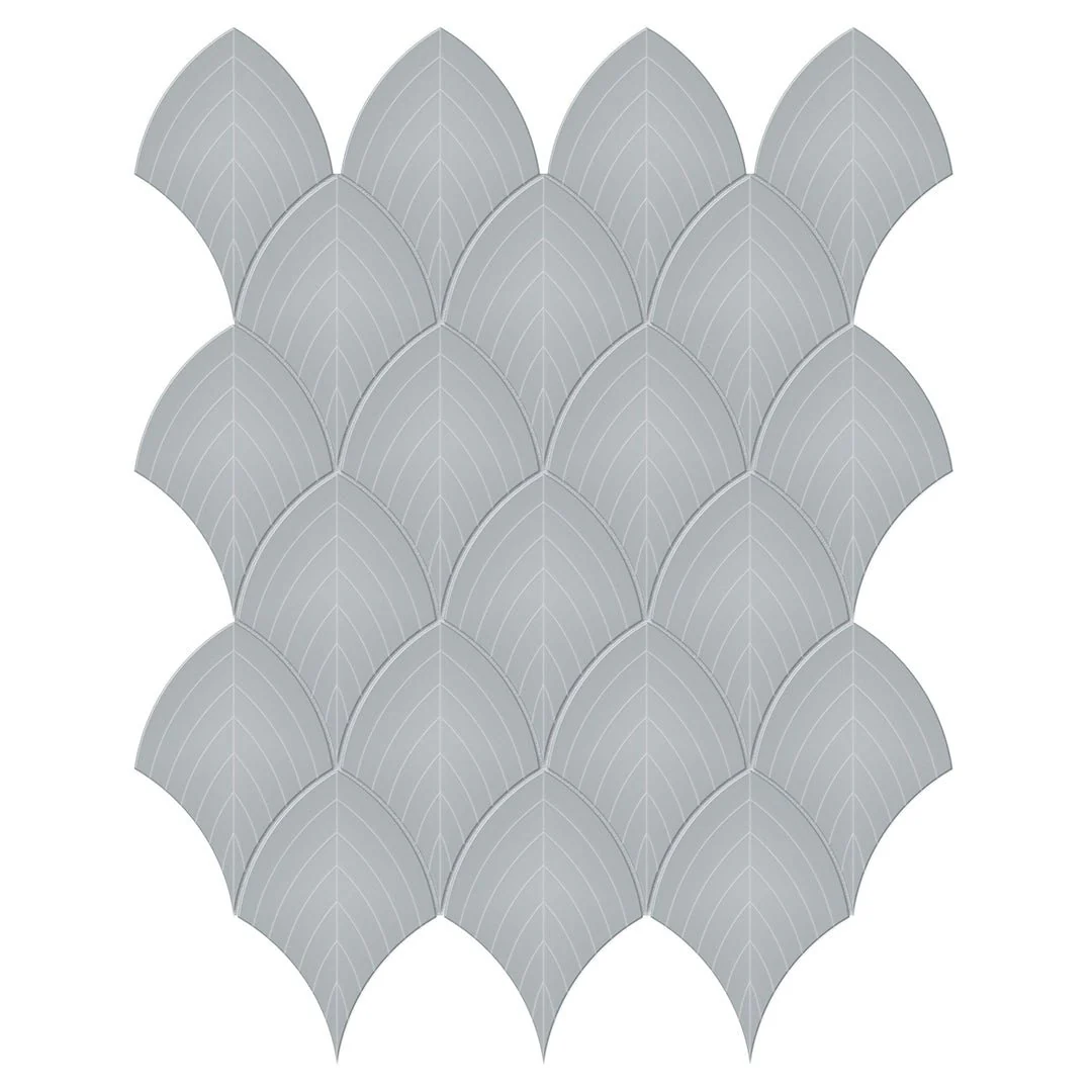 Soho Cloud Blue, Scallop - Ceramic Tile