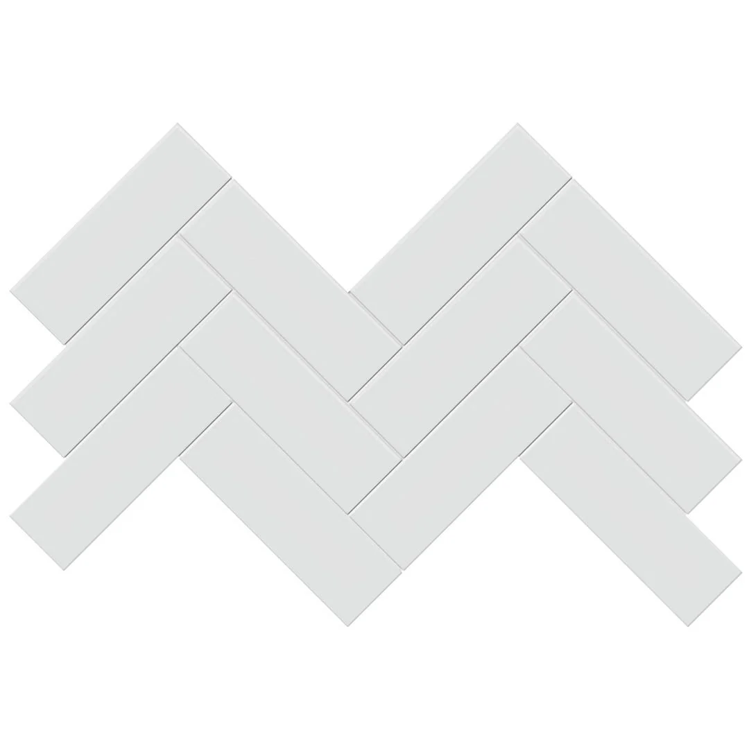Soho Gallery Grey Matte, 2" x 6" Herringbone - Ceramic Tile