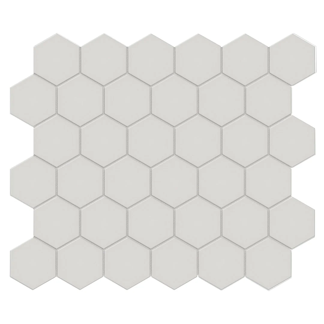 Soho Halo Grey, 2" Hexagon - Ceramic Tile
