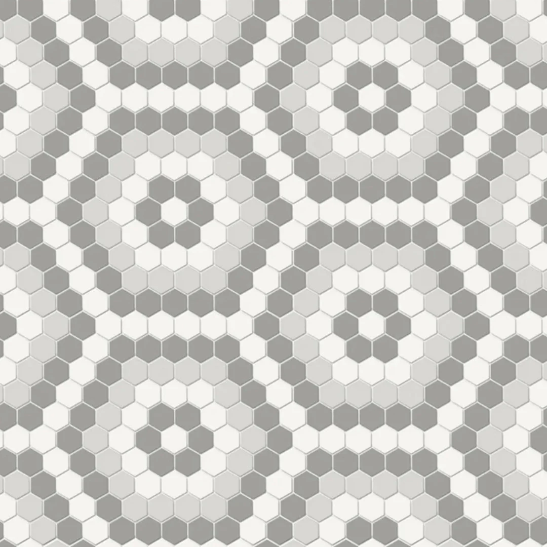 Soho Evening Blend, Hexagon Mosaic - Ceramic Tile