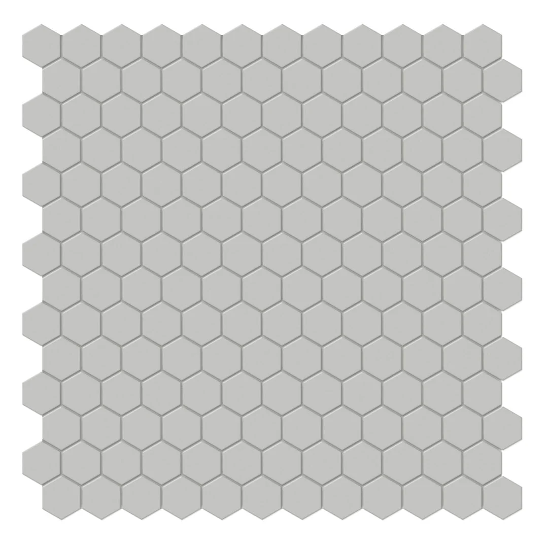 Soho Loft Grey, 1" Hexagon - Ceramic Tile