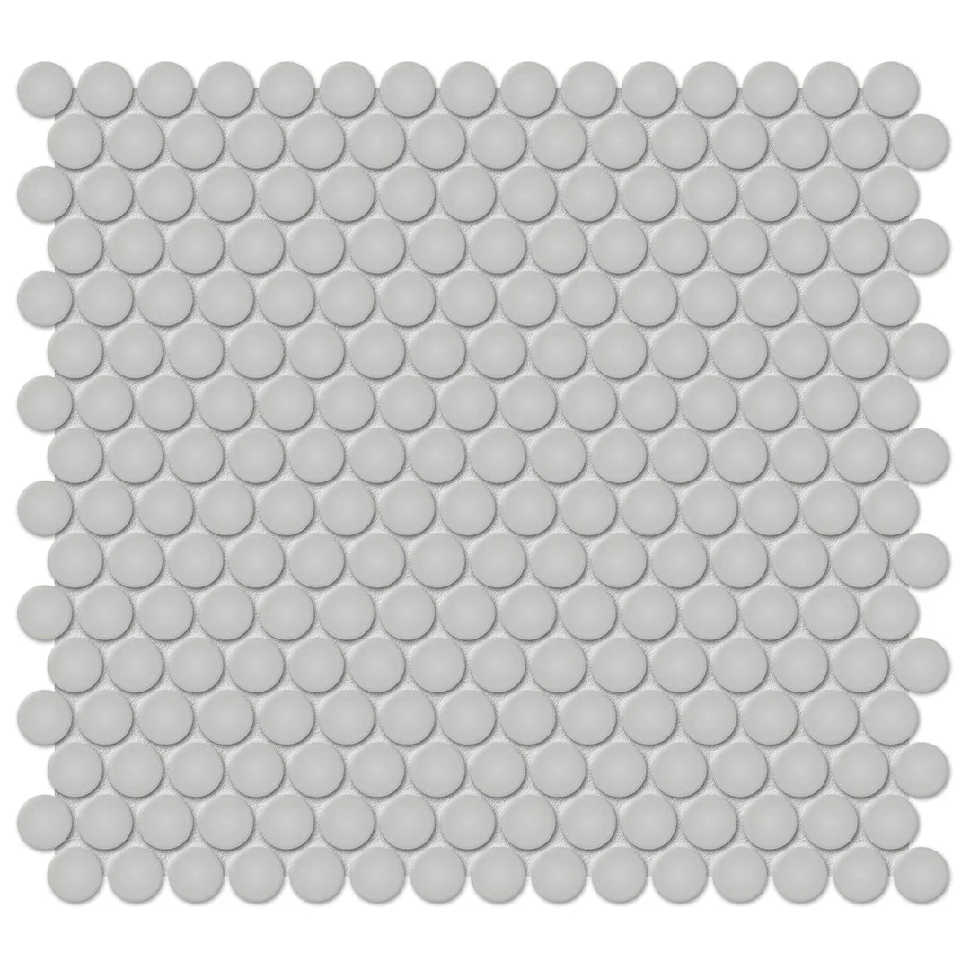 Soho Loft Grey Matte, Penny Round - Ceramic Tile