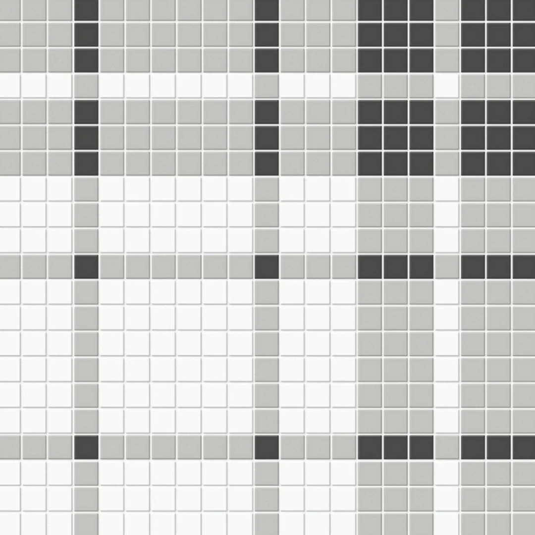 Soho Plaid Midnight Blend, Mosaic - Ceramic Tile