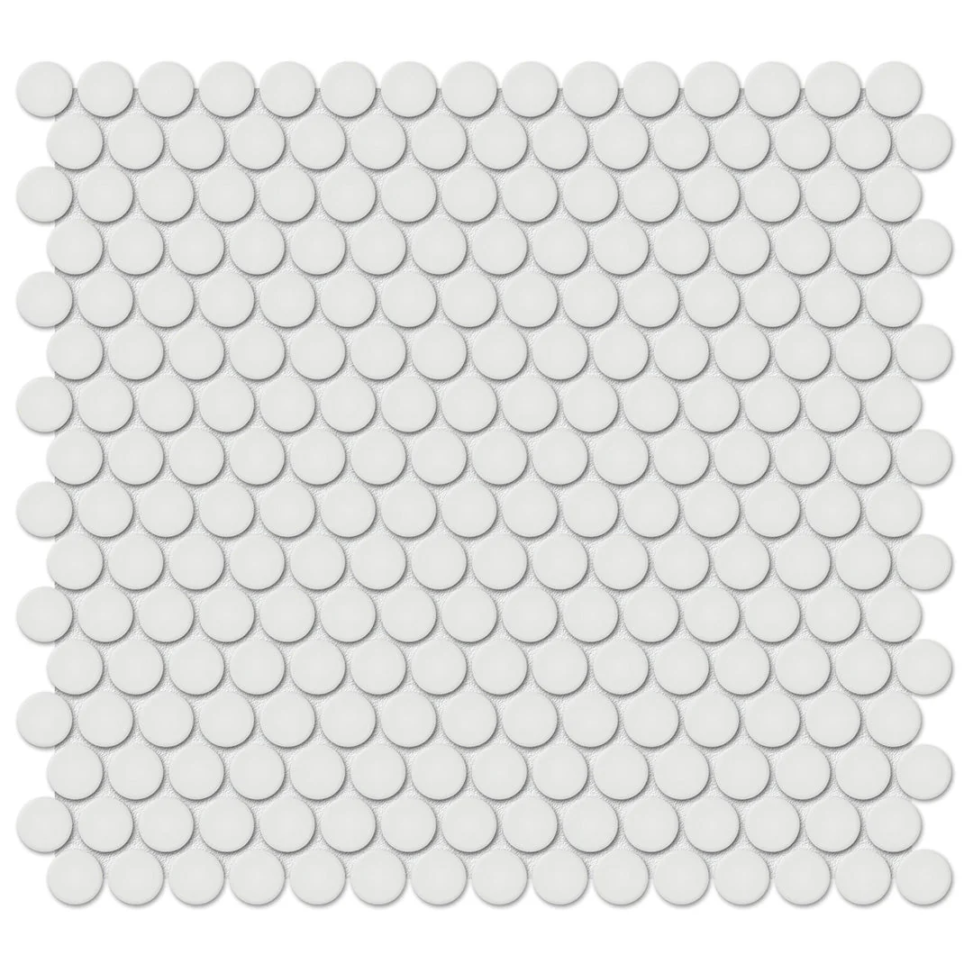 Soho Vintage Grey Matte, Penny Round - Ceramic Tile