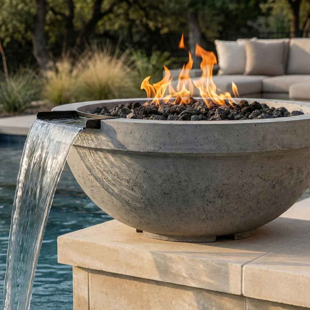 Sorrento Fire/Water Bowl - Gas Fire Feature - Image 2