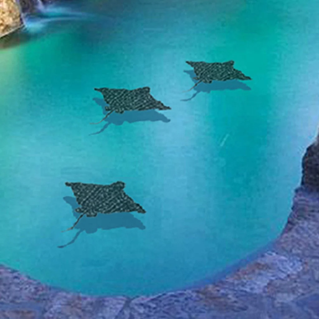 Spotted Eagle Ray w/Shadow - Pool Mosaic - Image 3