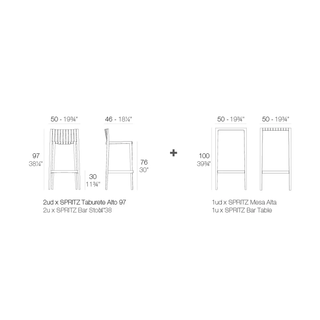 Spritz Bar Set Bundle - Modern Patio Furniture - Image 4