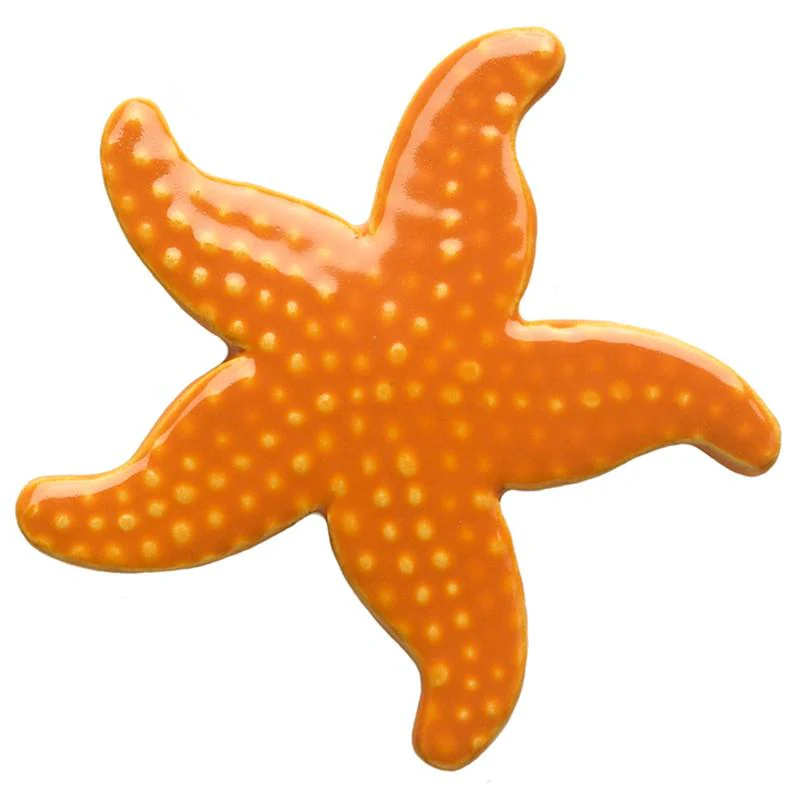 Starfish - Orange - Pool Mosaic