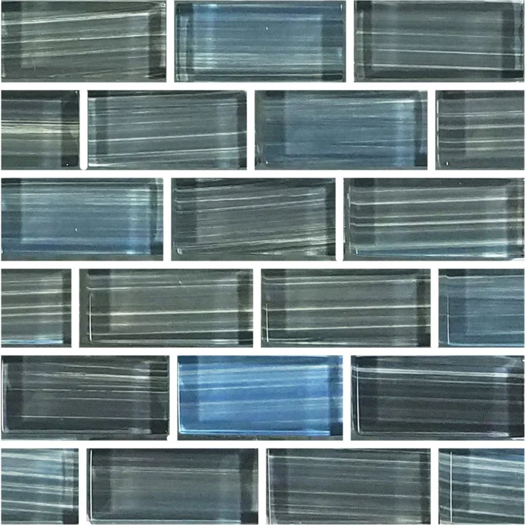 Steel Blue Gray, 1" x 2" - Glass Tile