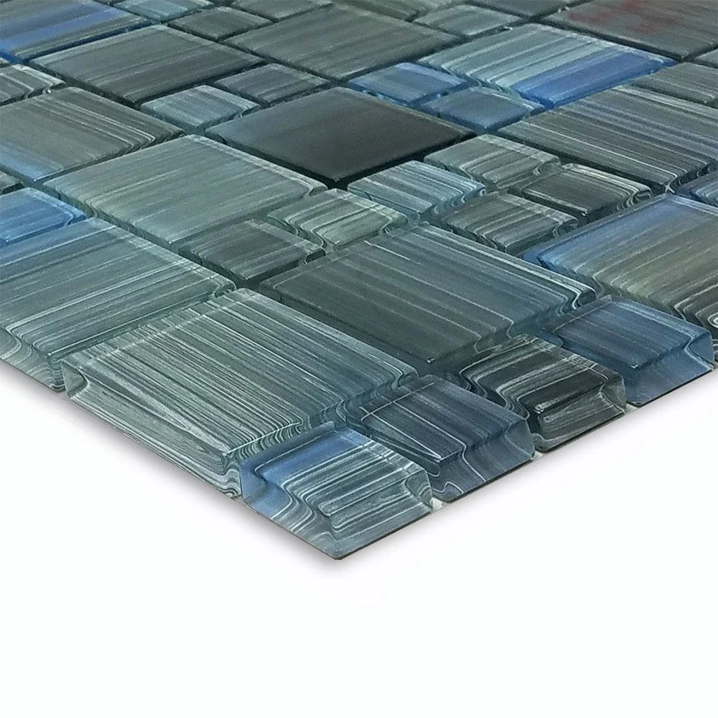 Steel Blue Gray, Mixed - Glass Tile - Image 4