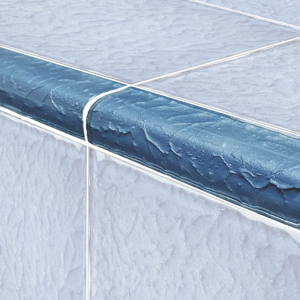 Steel Blue, Trim 2" x 6" - Glass Tile - Image 2