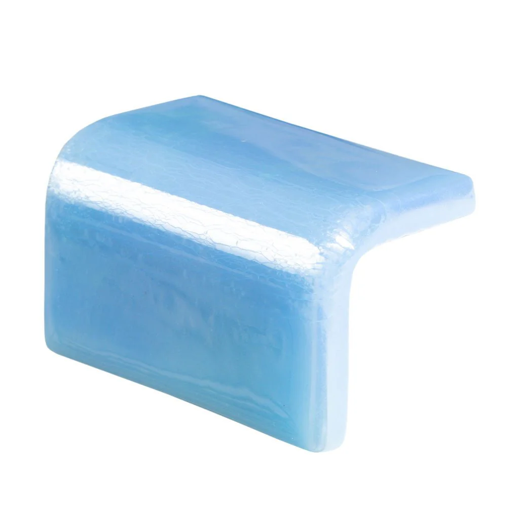 Step Fireglass 107 - Light Blue, Trim - Glass Tile