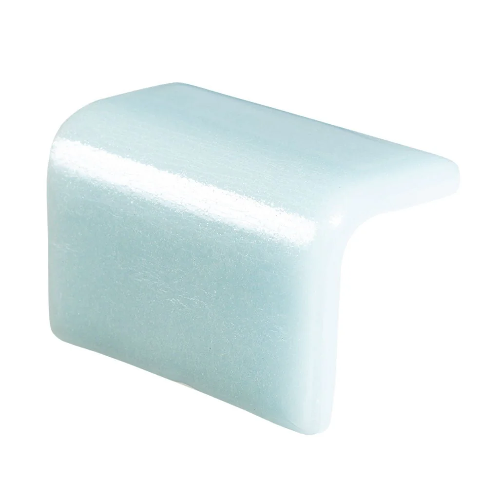 Step Fireglass 412 - Pearl White, Trim - Glass Tile