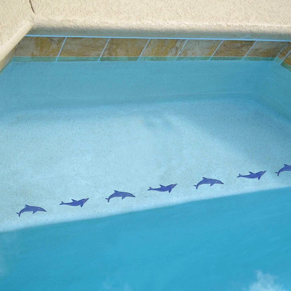 Step Markers - Dolphins Blue - Pool Mosaic - Image 2