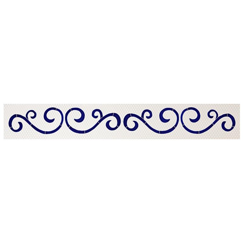 Step Markers - Swirl Blue - Pool Mosaic