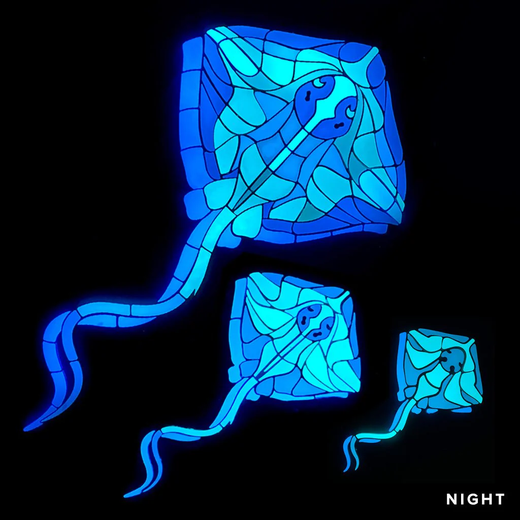 Stingray Family - Glow in the Dark Pool Mosaic - Image 2