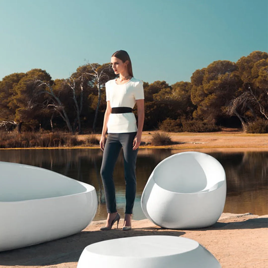 Stone Lounge Chair - Modern Patio Furniture - Image 5