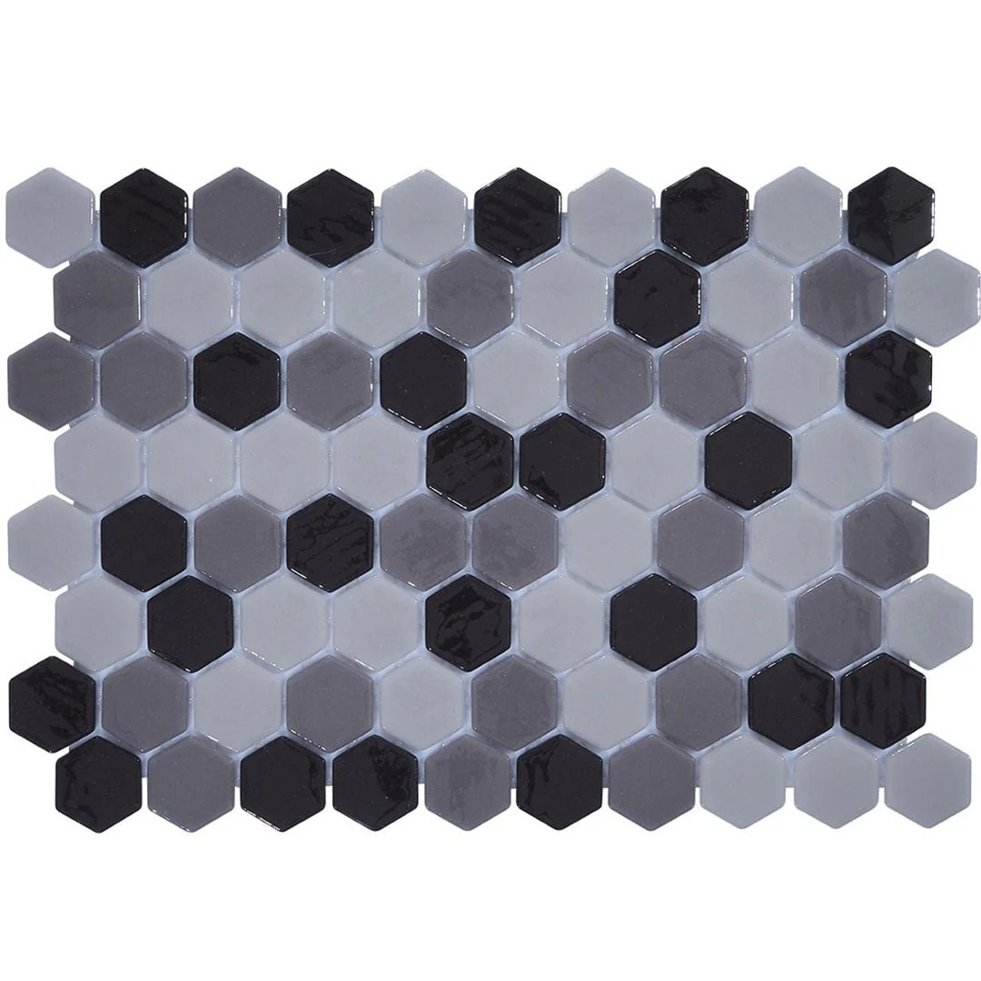 Stormy Seas, Hexagon Mosaic - Glass Tile