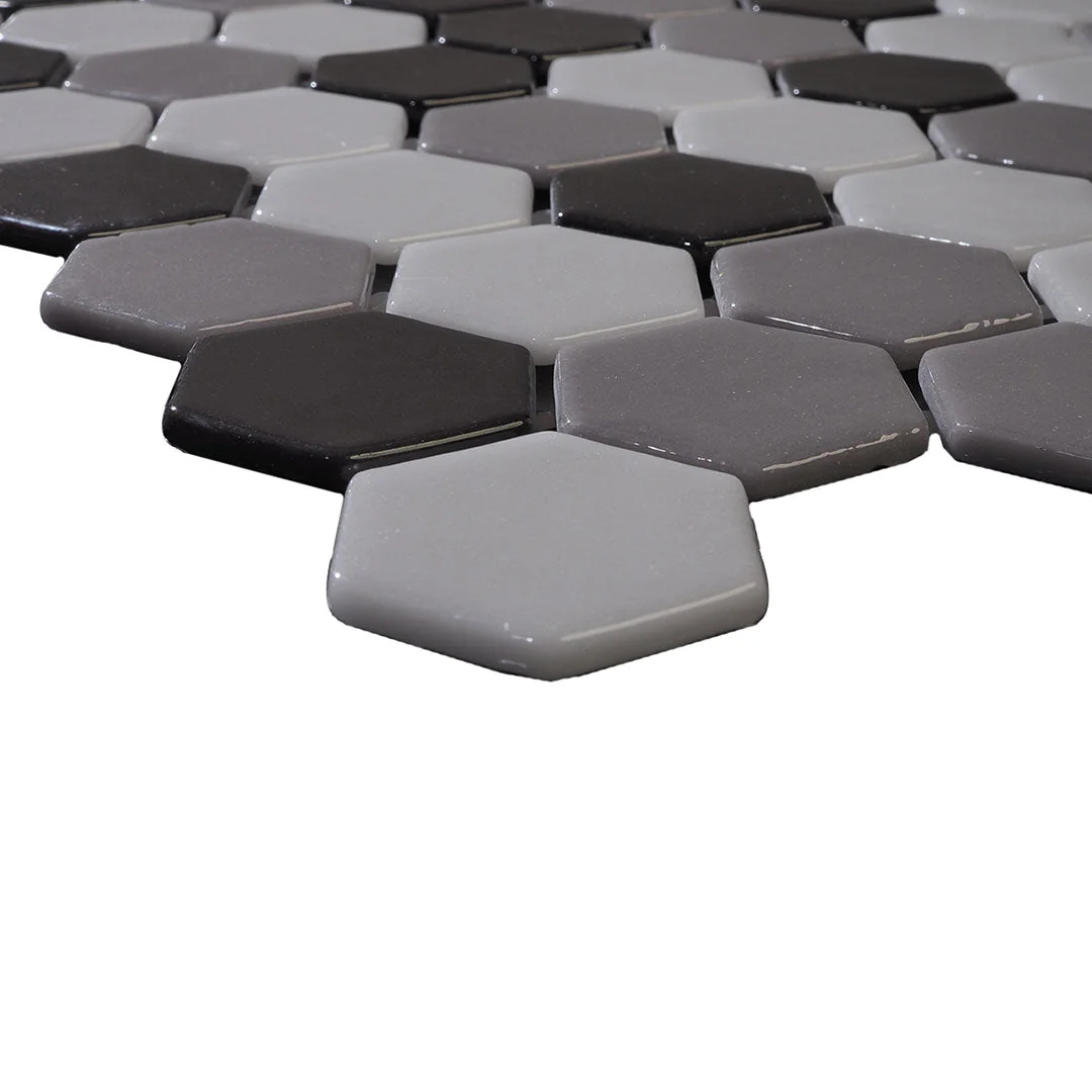 Stormy Seas, Hexagon Mosaic - Glass Tile - Image 2