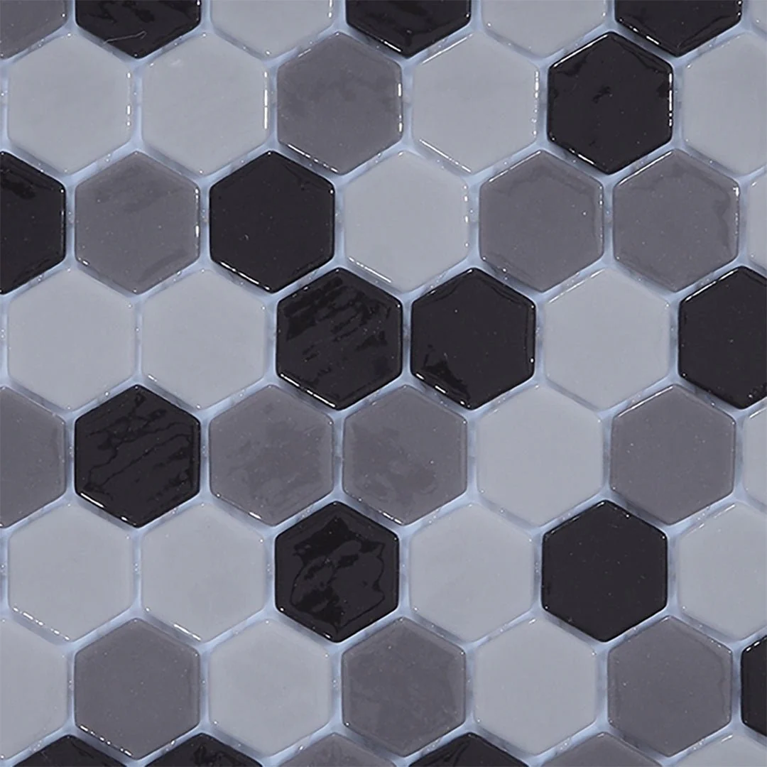Stormy Seas, Hexagon Mosaic - Glass Tile - Image 3