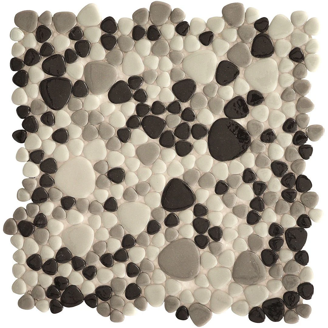 Stormy Seas, Mixed Pebble - Glass Tile