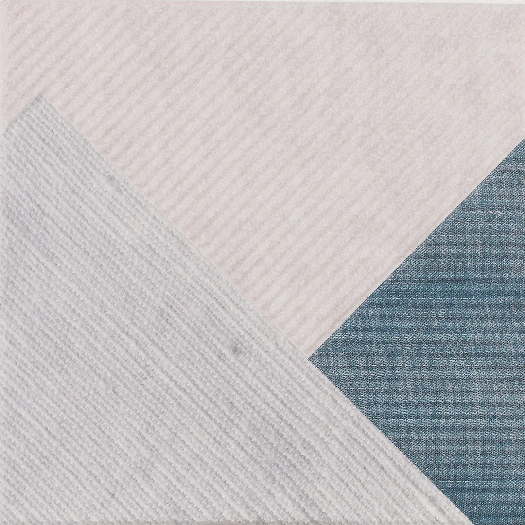 Stripes Mix Denim, 10" x 10" - Porcelain Tile