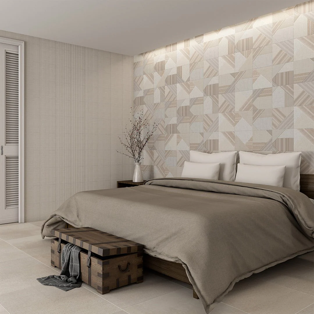 Stripes Mix Linen, 10" x 10" - Porcelain Tile - Image 2